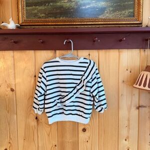 H&M Black and White Striped Sweater